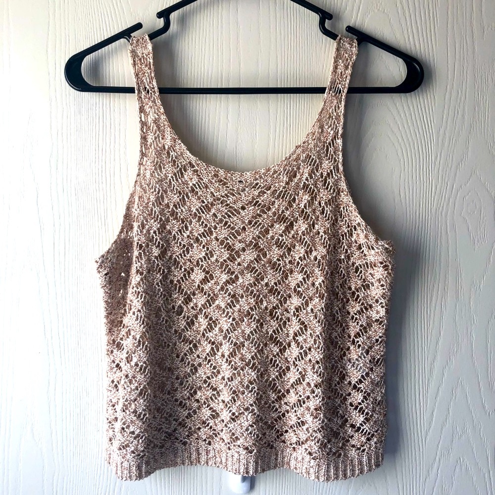 Woven crop tank